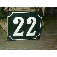 Huisnummer groen 18x15